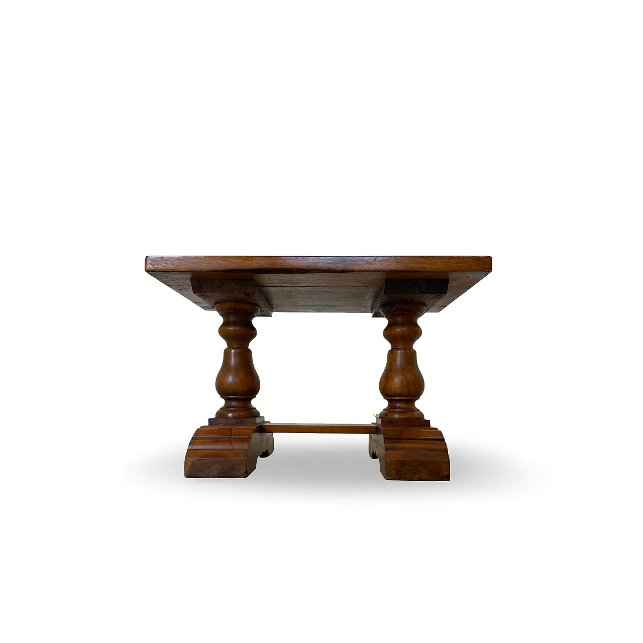 Rustic walnut wooden table, 1900s 16