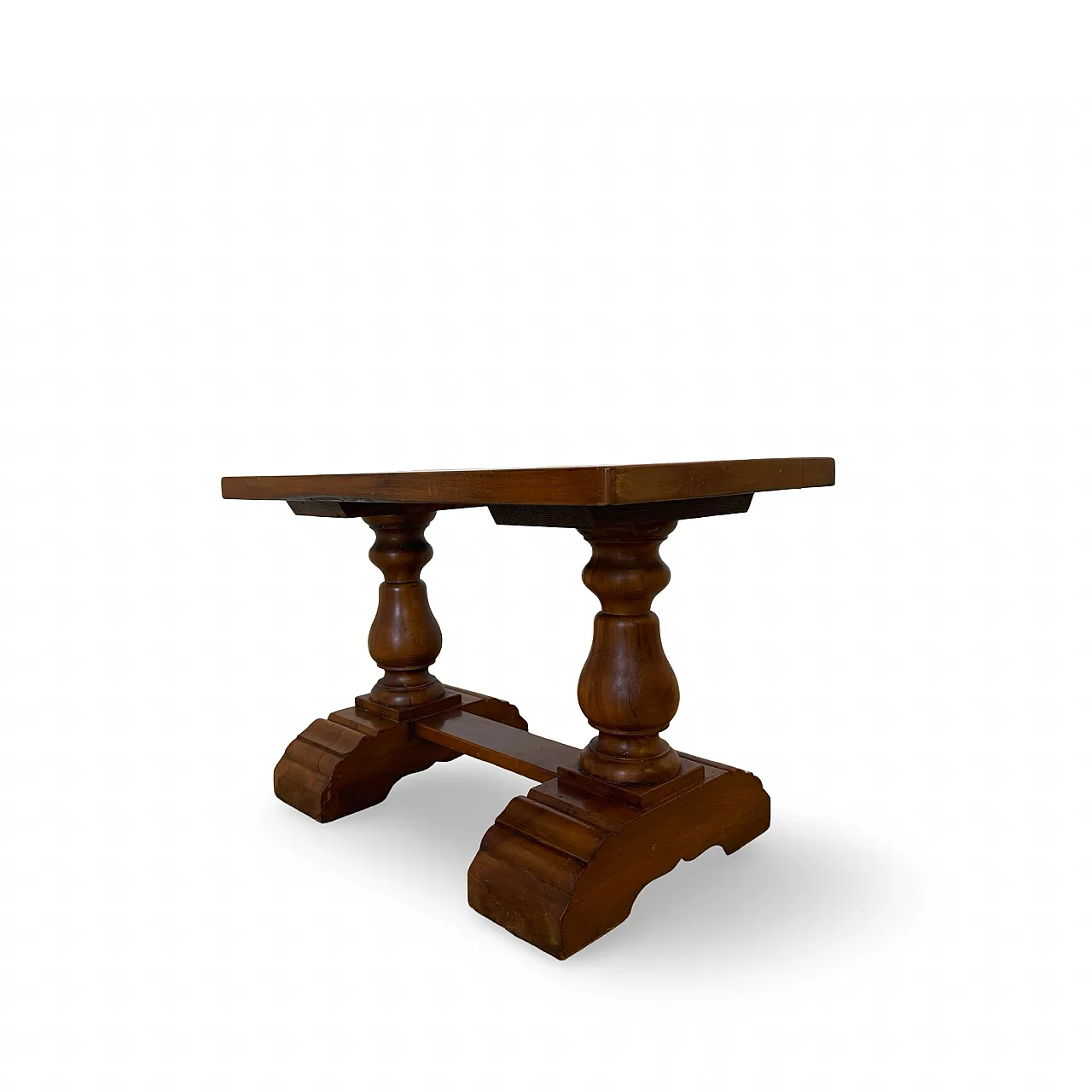 Rustic walnut wooden table, 1900s 17