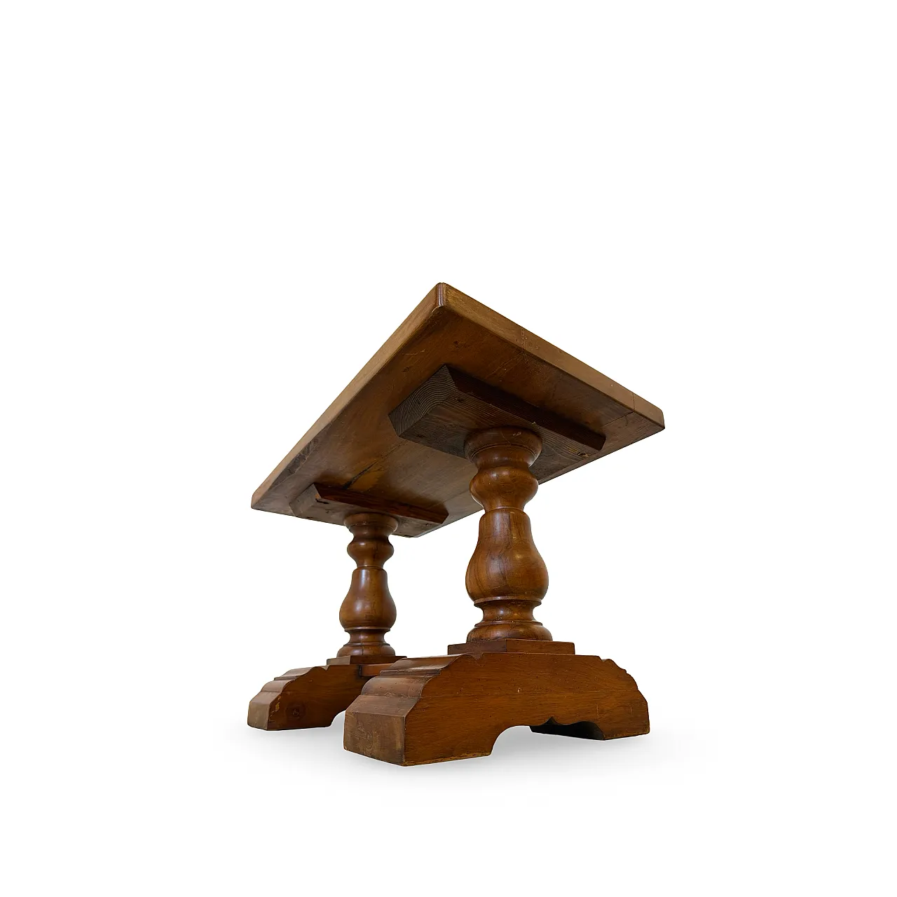Rustic walnut wooden table, 1900s 21