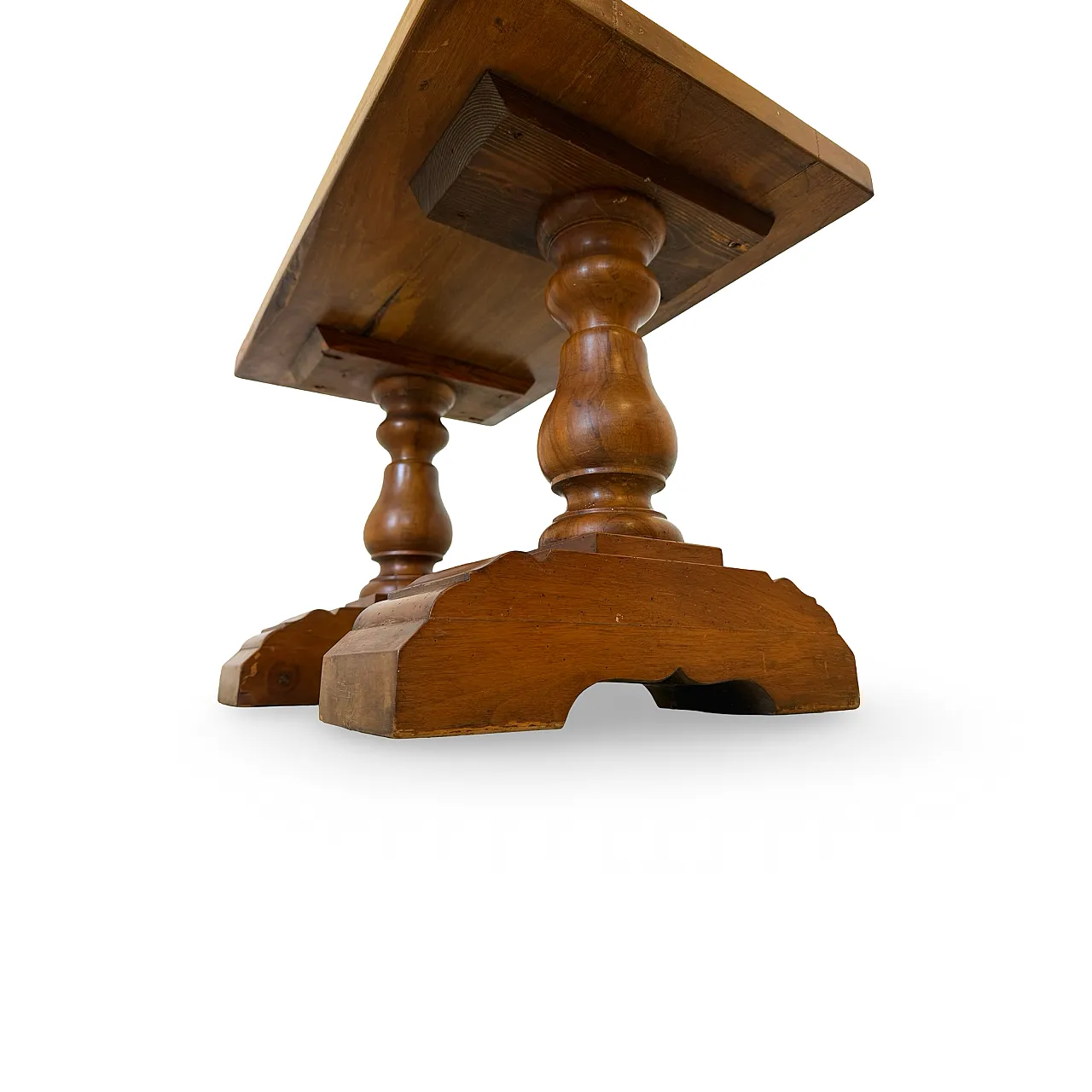 Rustic walnut wooden table, 1900s 28