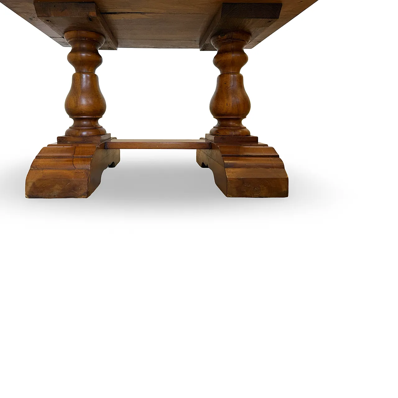 Rustic walnut wooden table, 1900s 29