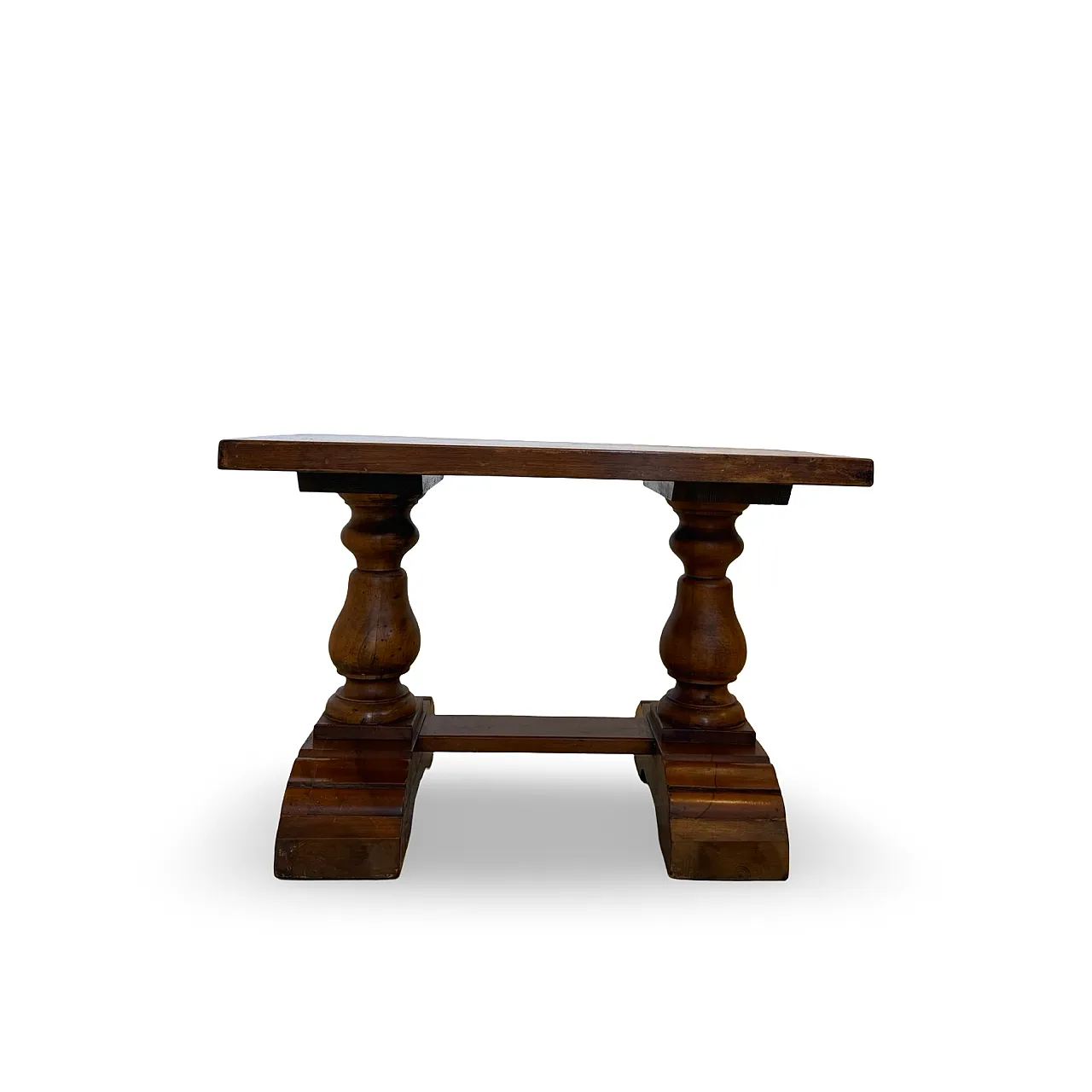 Rustic walnut wooden table, 1900s 30