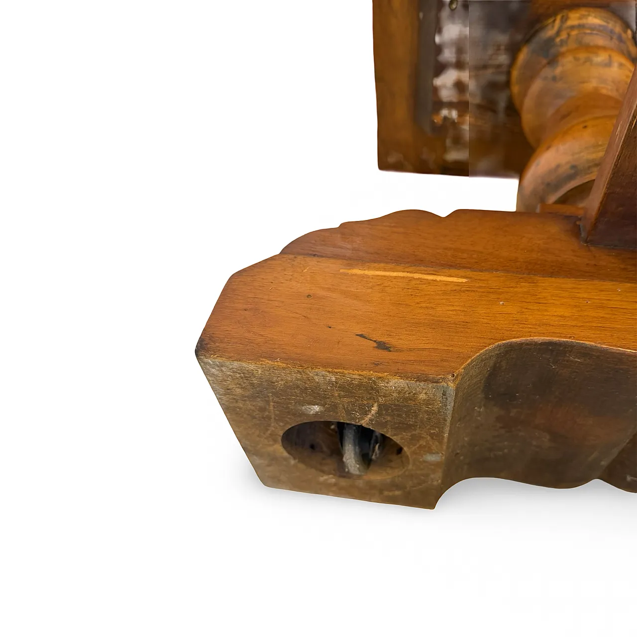Rustic walnut wooden table, 1900s 40
