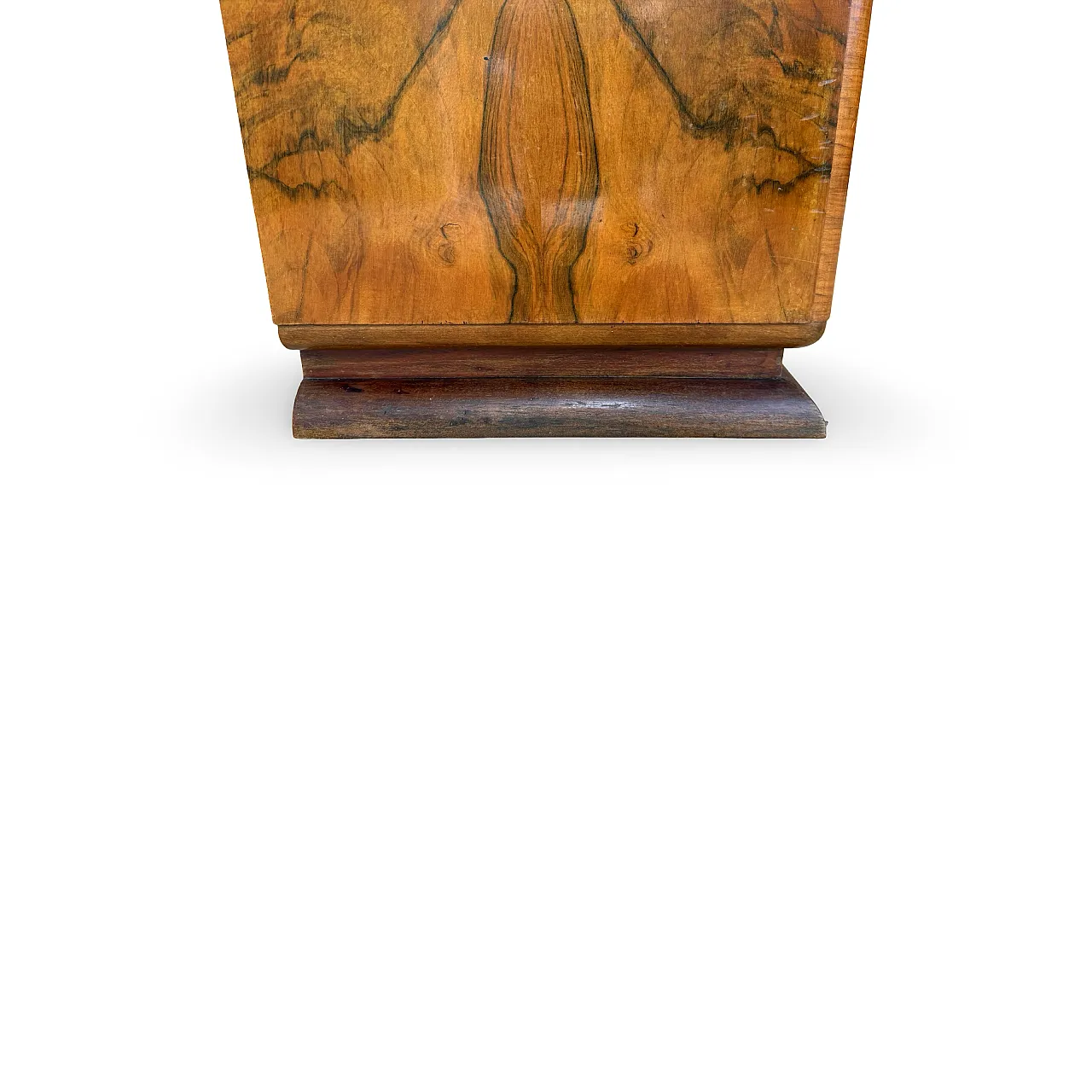Italian art deco burl walnut chest of drawers, 1940s 28