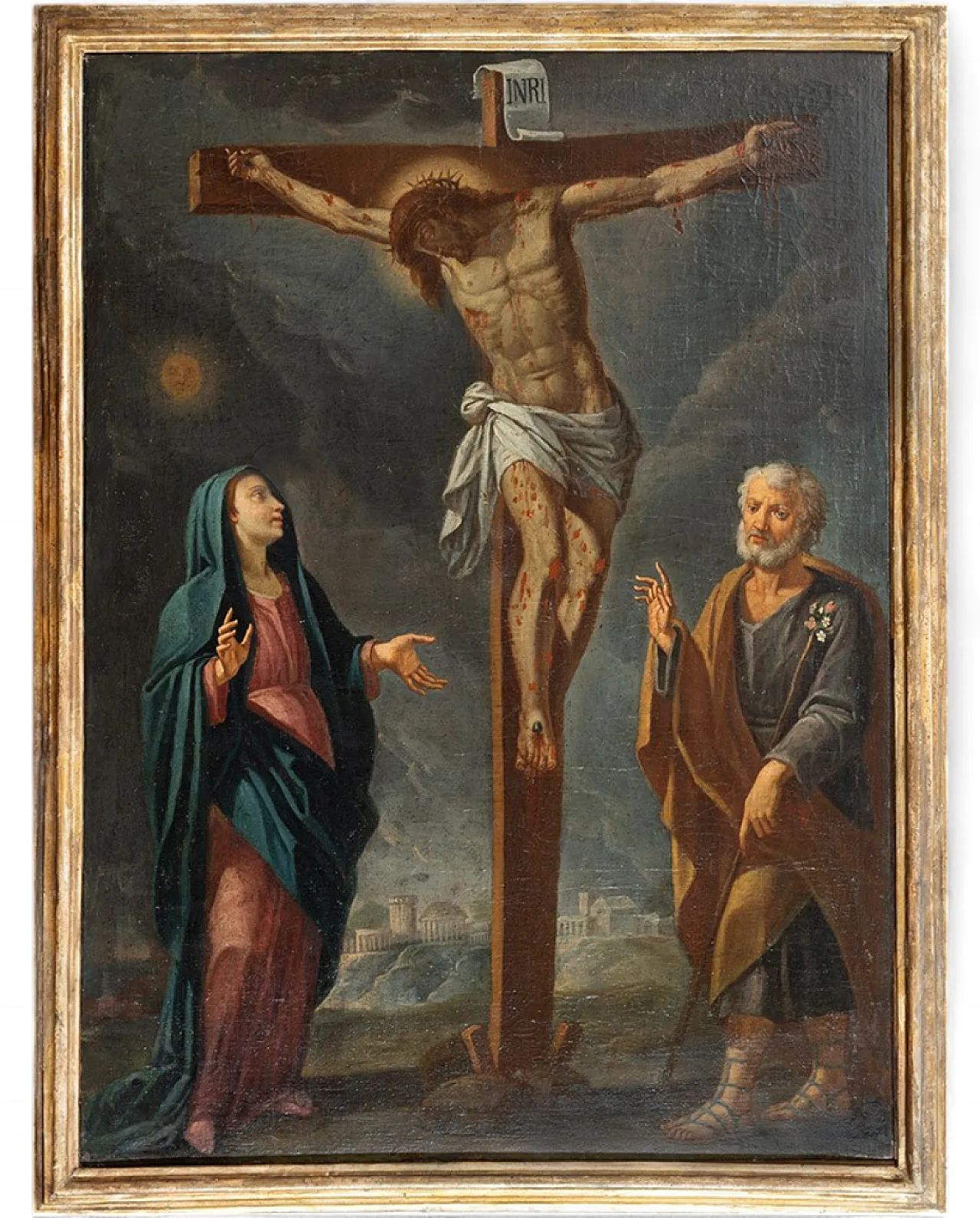 Crucifixion of Christ, oil painting on canvas , 18th century 6