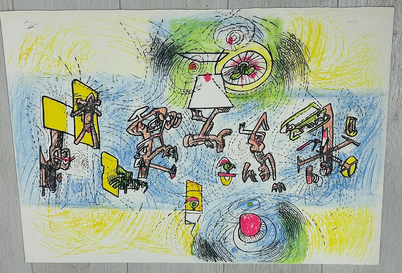 Roberto Sebastian Matta-Clark, Composizione, litografia, anni '70 1