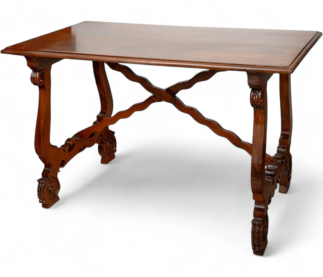 Fratino refectory table in solid walnut, Naples, early 19th century. 7