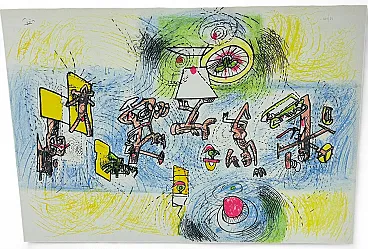 Roberto Sebastian matta-clark, Composition, lithograph, 1970s