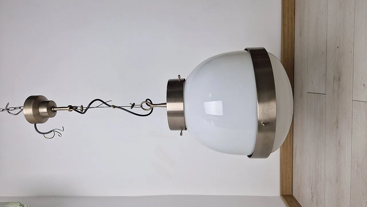 Delta chandelier in brass by Sergio Mazza for Artemide, 1960s 1