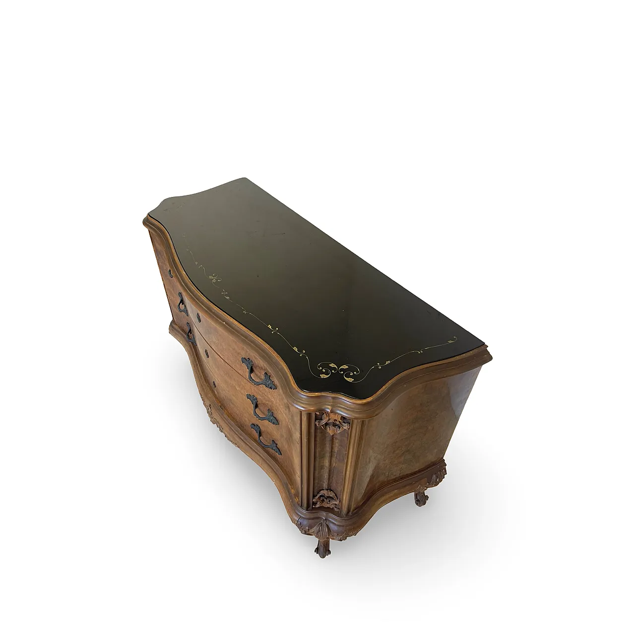 Elegant Italian Louis XV-style chest of drawers, circa 1940s. 11