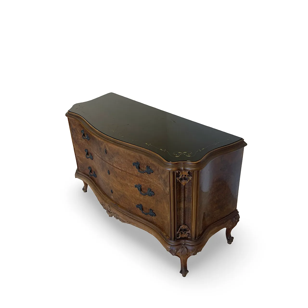 Elegant Italian Louis XV-style chest of drawers, circa 1940s. 12