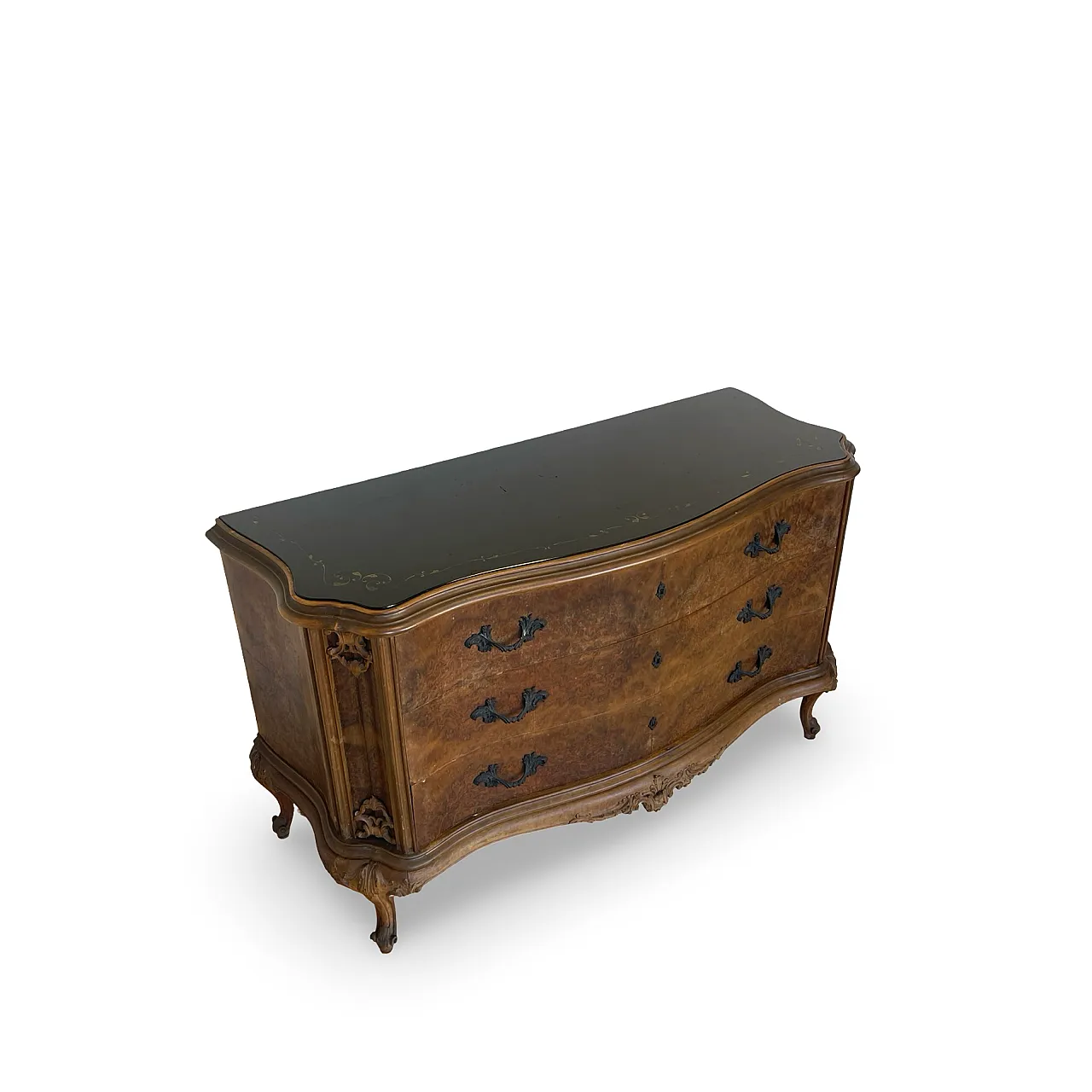 Elegant Italian Louis XV-style chest of drawers, circa 1940s. 13
