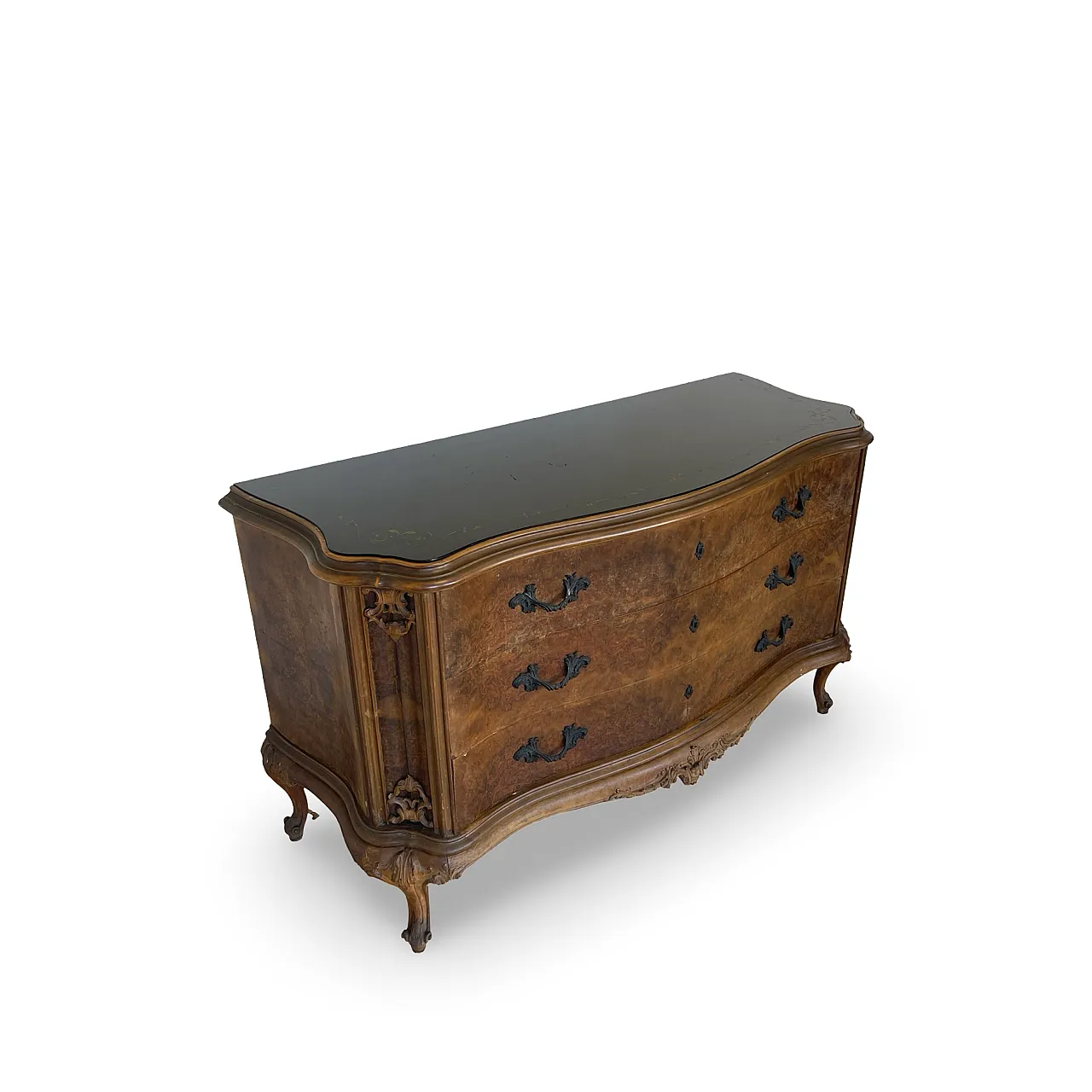 Elegant Italian Louis XV-style chest of drawers, circa 1940s. 14
