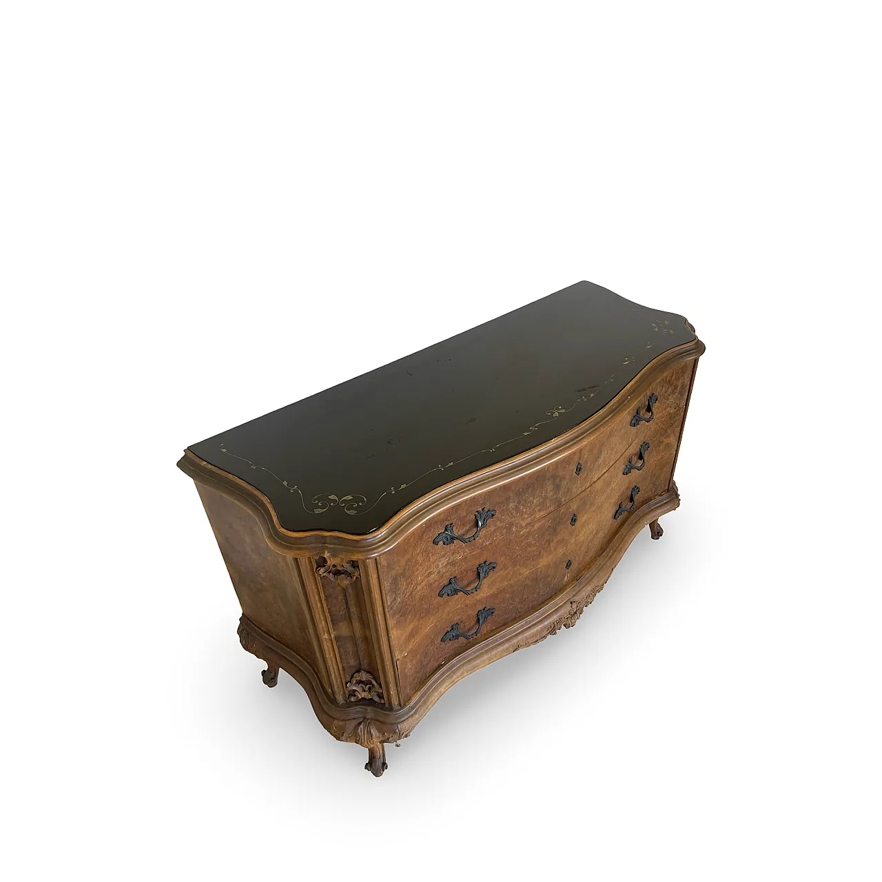 Elegant Italian Louis XV-style chest of drawers, circa 1940s. 15