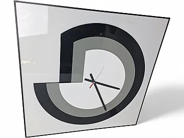 Wall clock in acrylic glass, 1970s