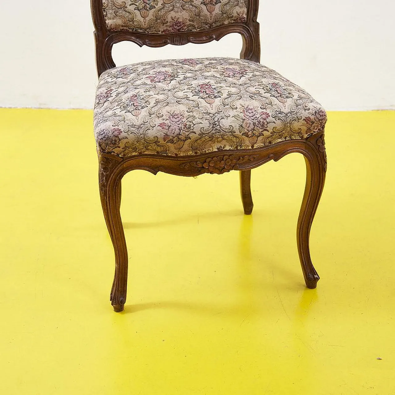 Baroque style chair in wood, early 20th century 2