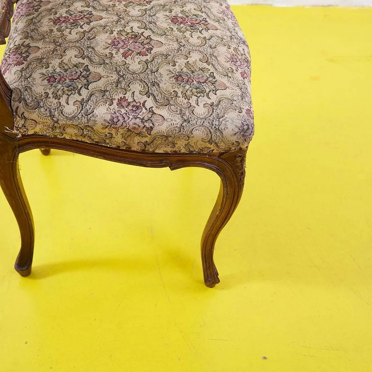 Baroque style chair in wood, early 20th century 5