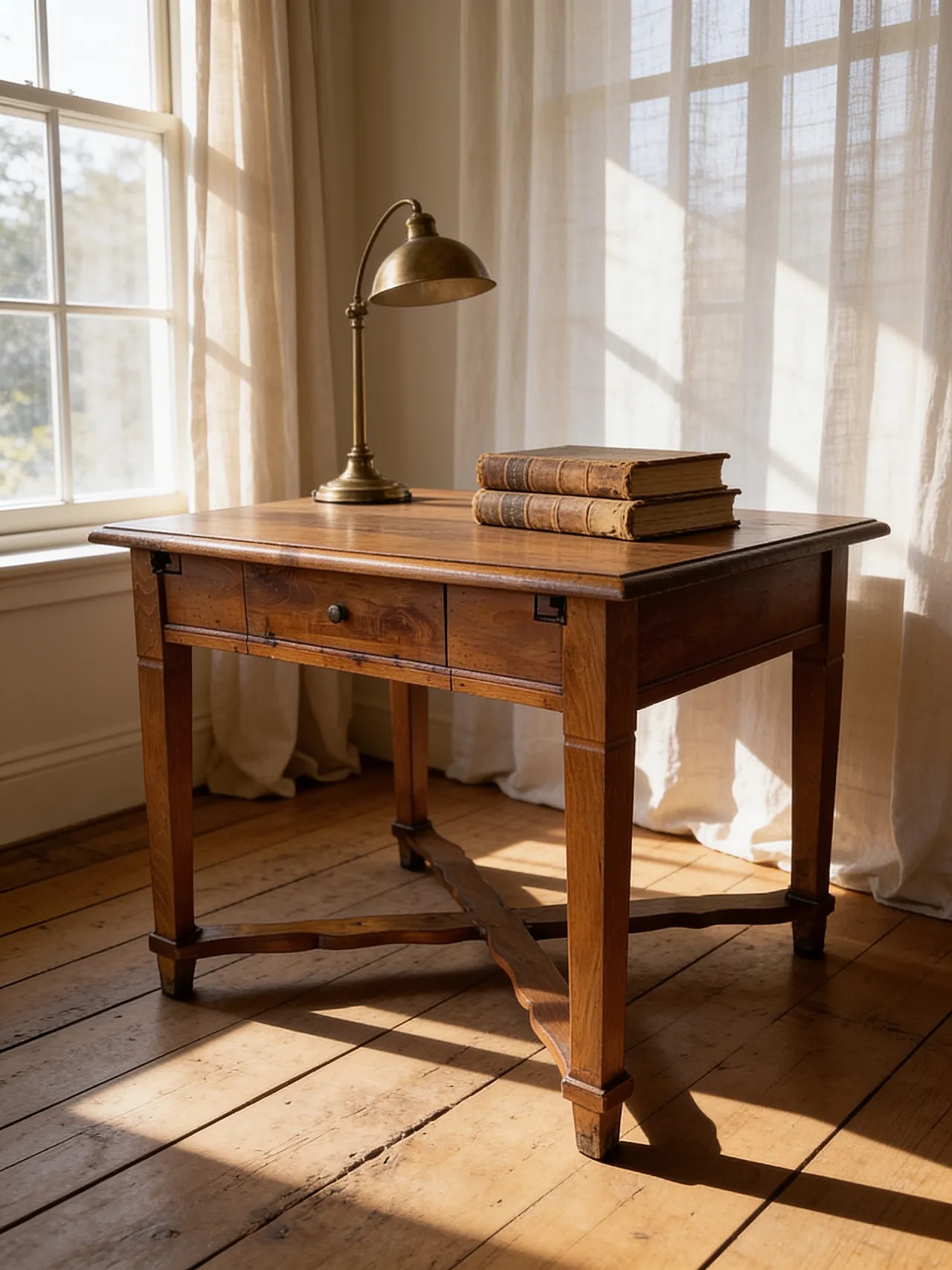 An Italian antique walnut table, 1900s 1