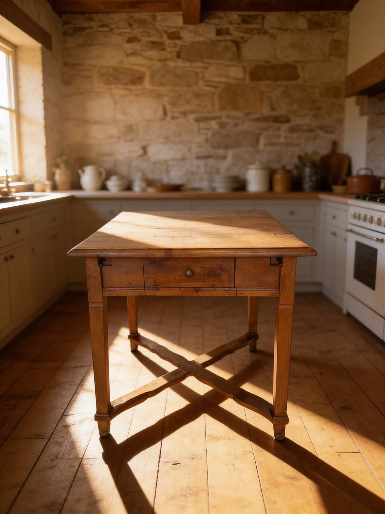 An Italian antique walnut table, 1900s 3