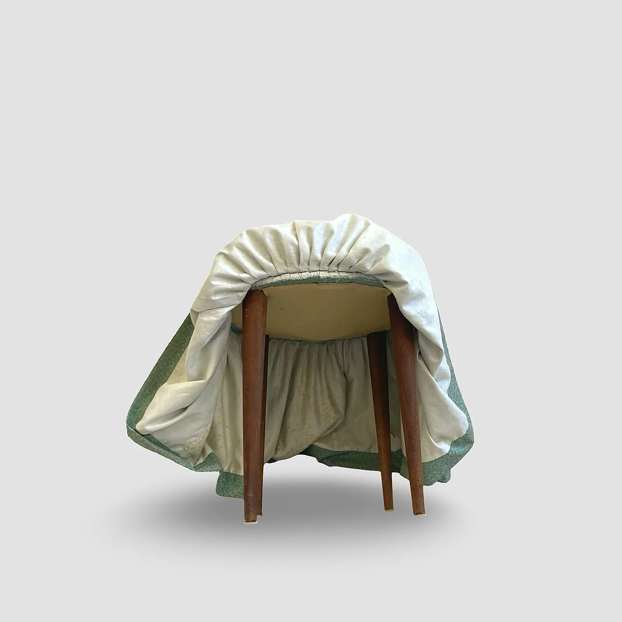 Antique Victorian era ballon back chairs and stool, mid 19th century. 37