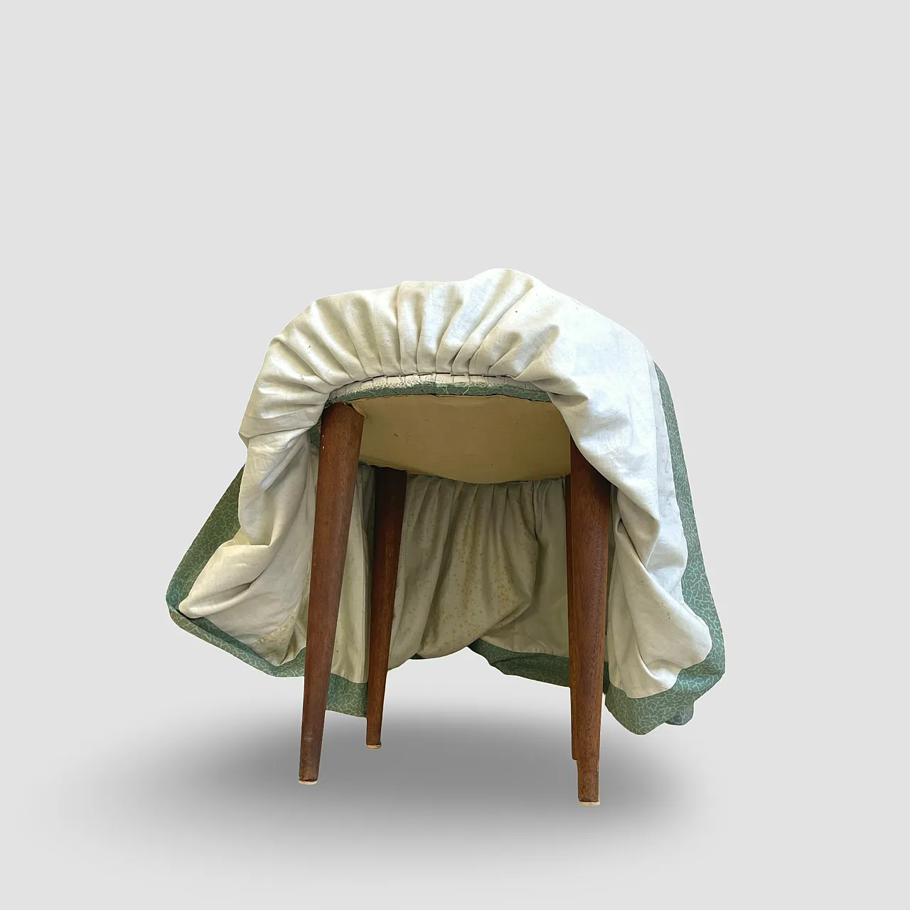 Antique Victorian era ballon back chairs and stool, mid 19th century. 38