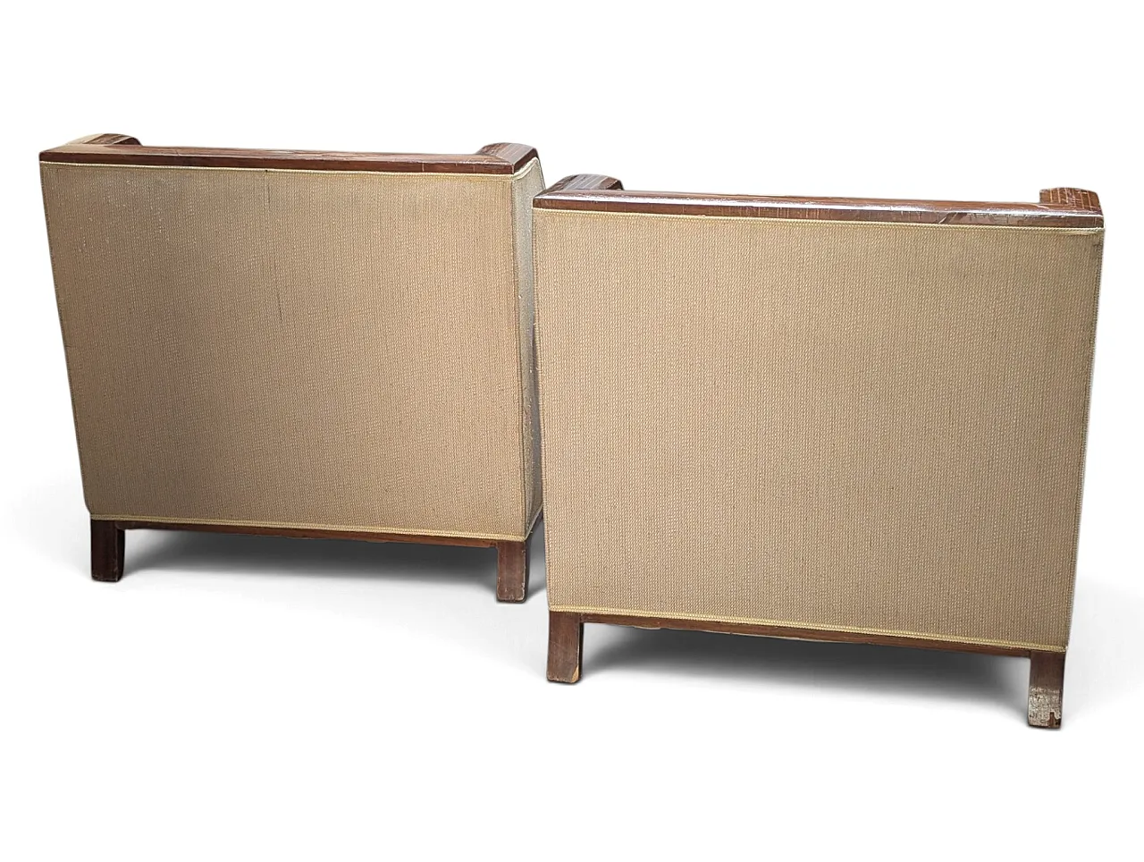 Set of 2 Art Deco style armchairs, 1930 3