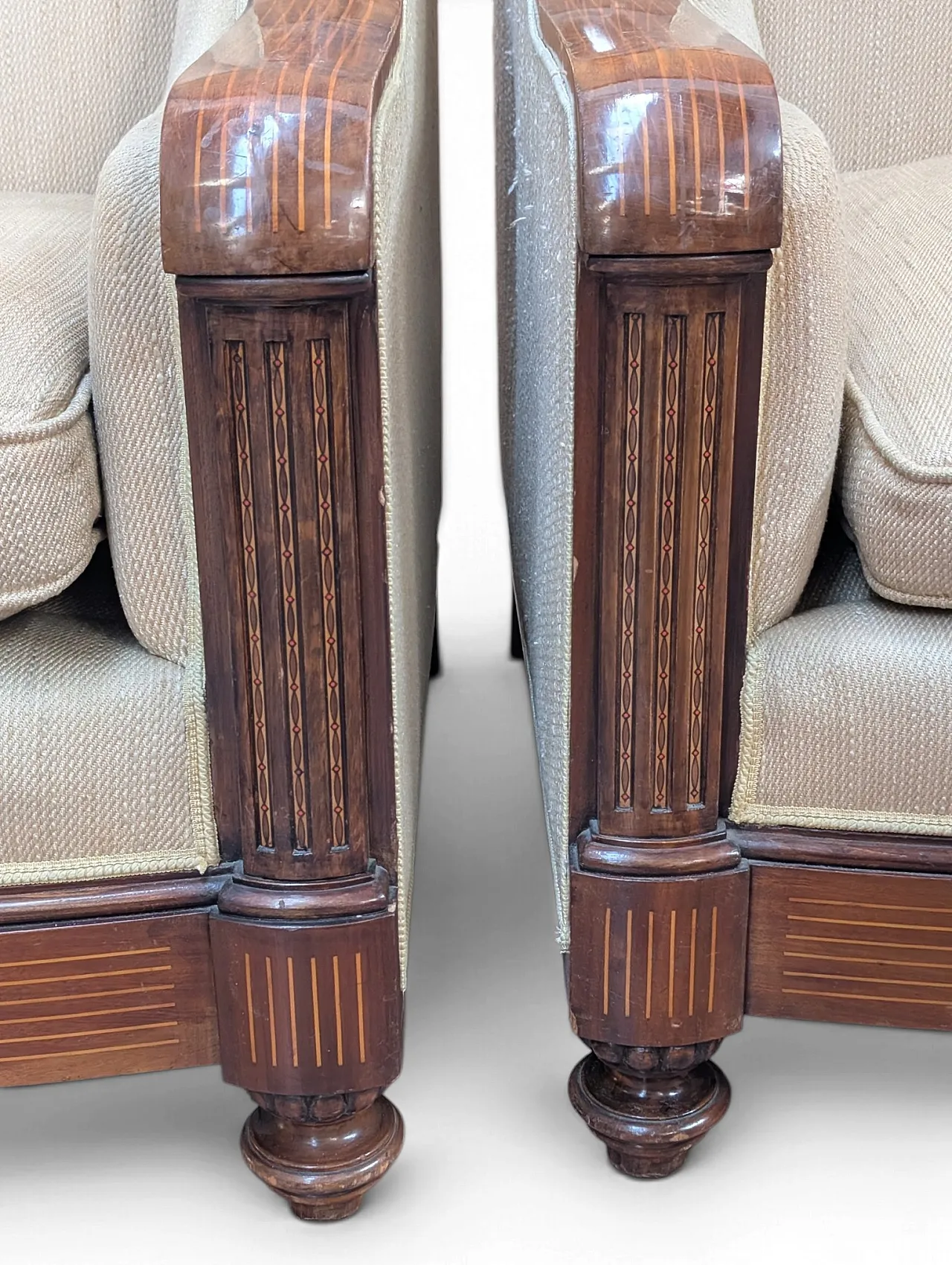 Set of 2 Art Deco style armchairs, 1930 4