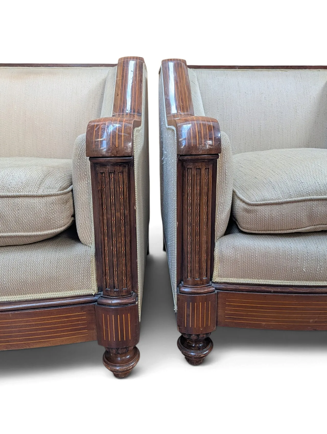 Set of 2 Art Deco style armchairs, 1930 5