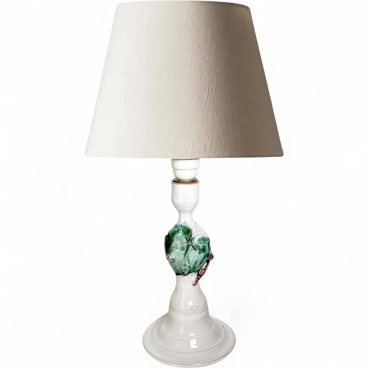 Lampada da tavolo in ceramica bianca, anni '80 13