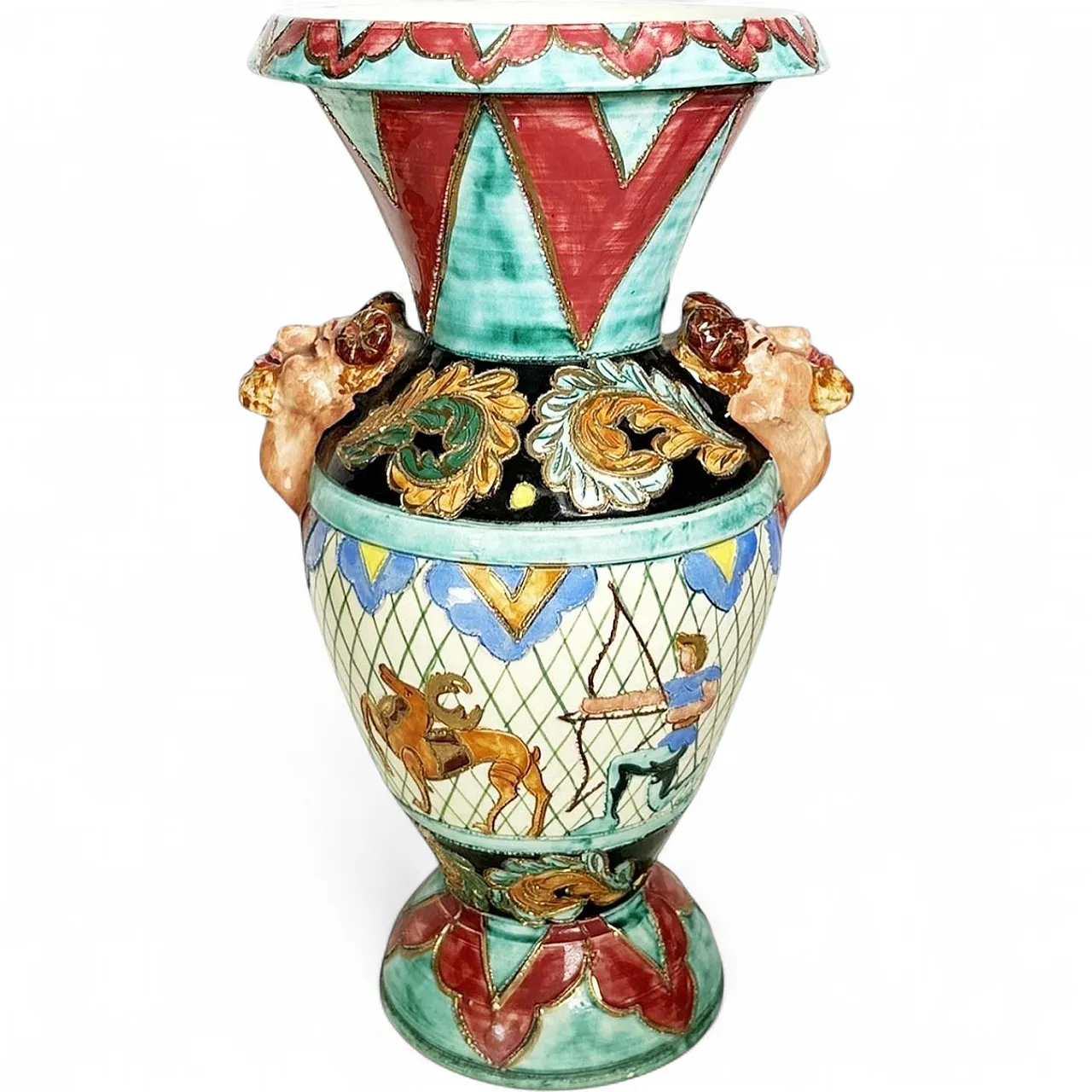 Vaso in ceramica Monaco, stile rococò, anni '70 14