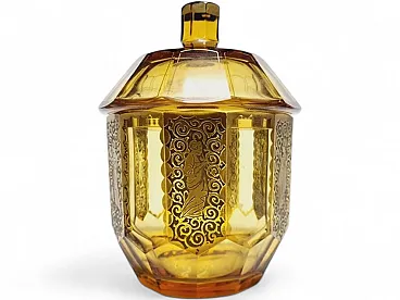 Caramella Art Déco in oroplastica proveniente da Moser, Cecoslovacchia, anni '30.