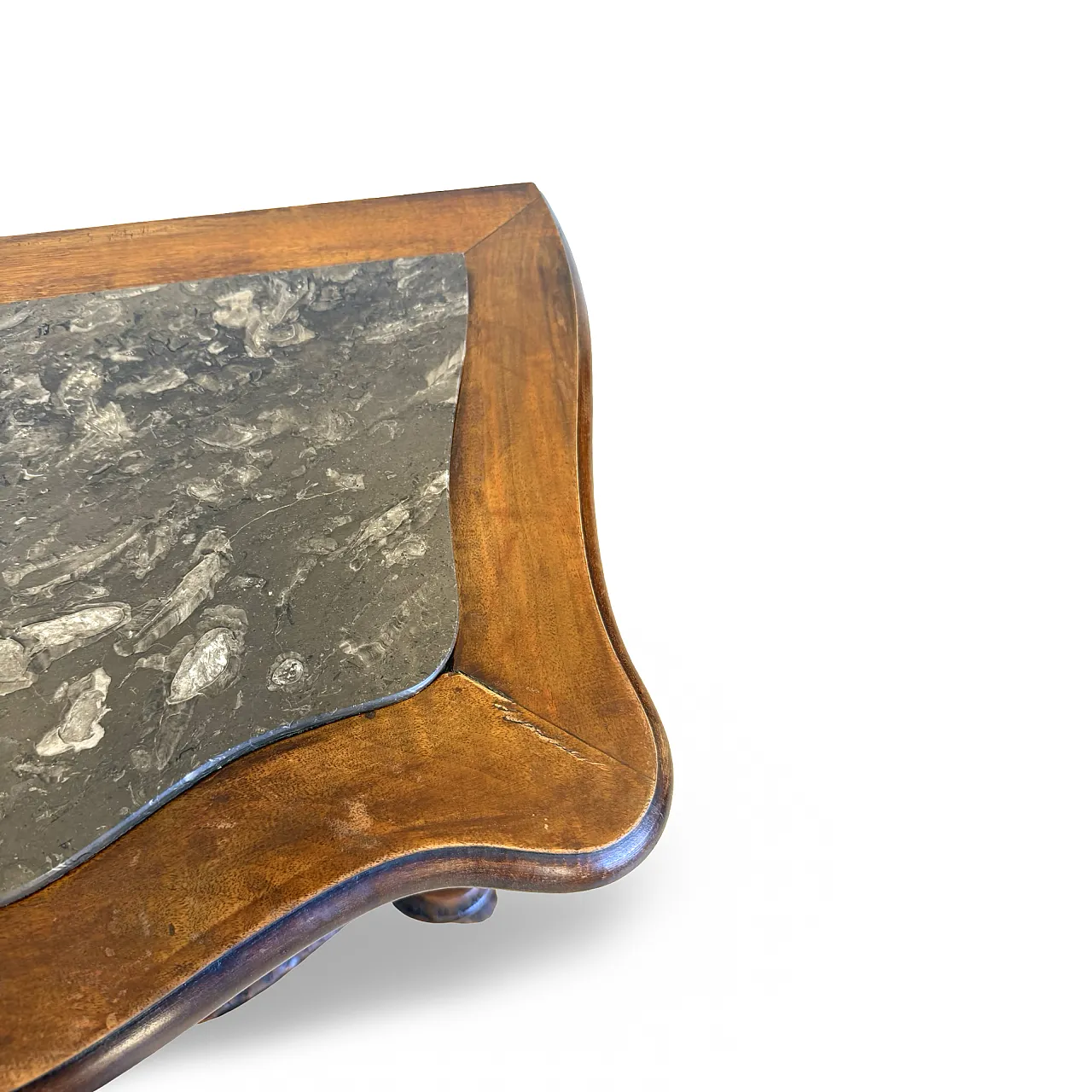 Art deco walnut serpentine nightstands, 30s 32