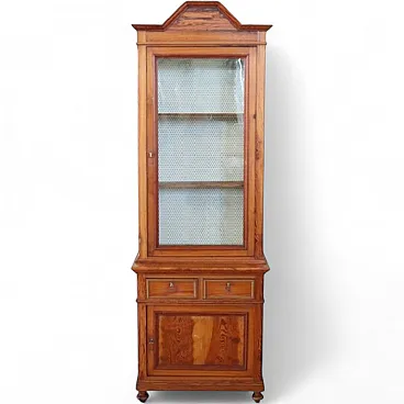 Antique larch display cabinet, 19th century
