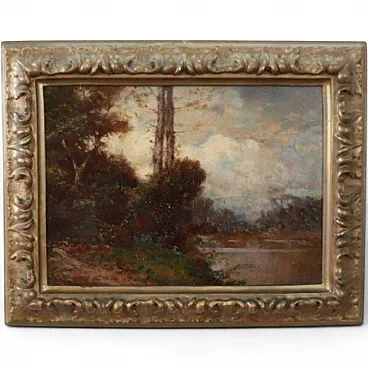 Italian landscape, oil on panel, signed L. Clara, early 1900s