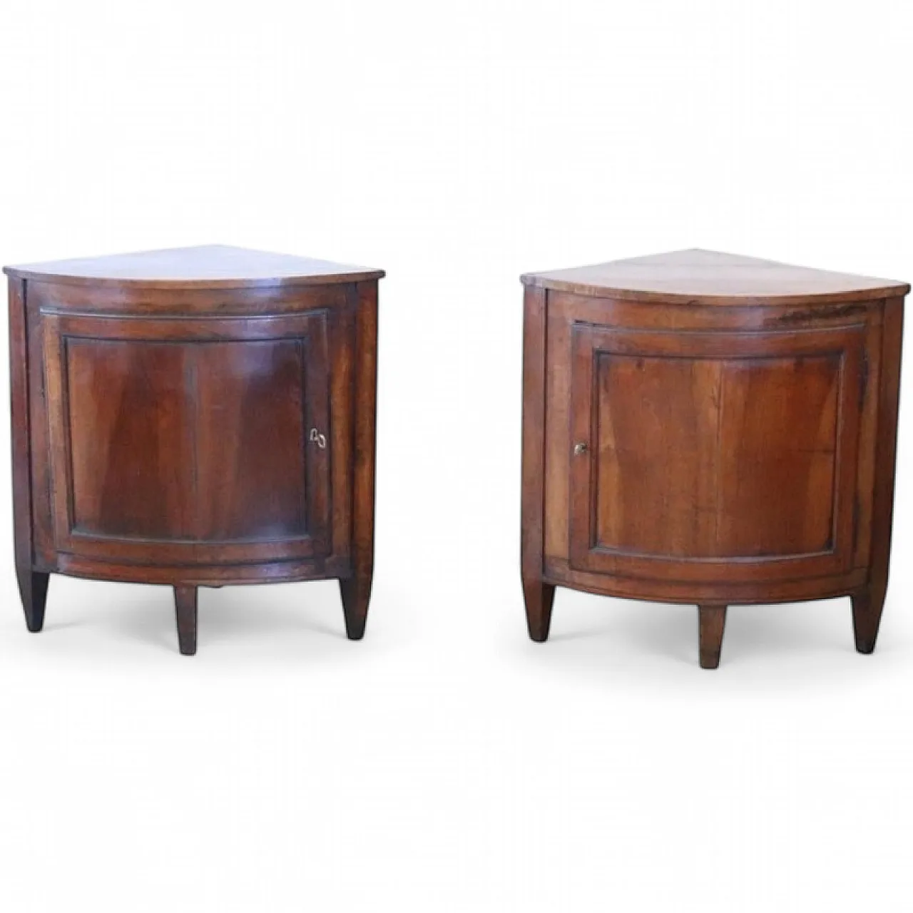Pair of restored antique walnut corner cabinets, 18th century 23