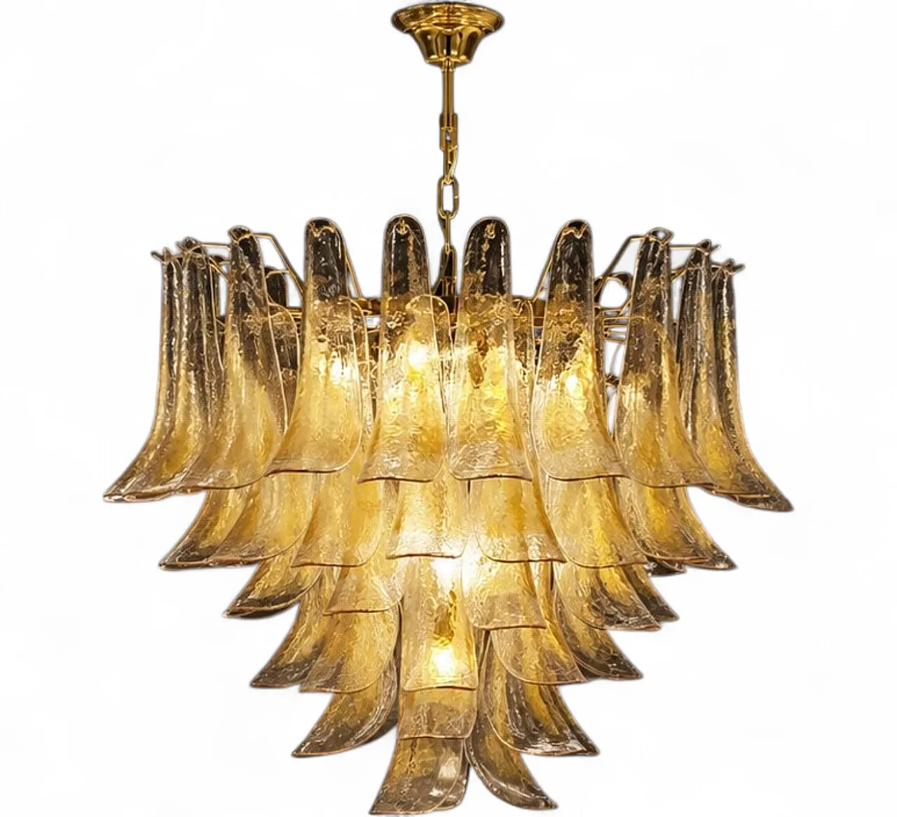 Lampadario in vetro di Mazzega, anni '70 8