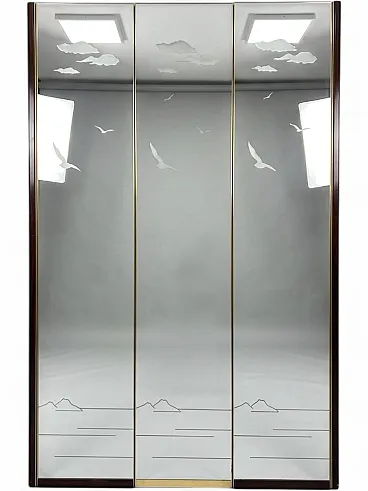 Mirrors with light, 1970s, set of 3