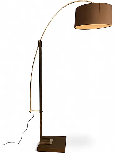 Extendable floor lamp in chromed metal, 1970s