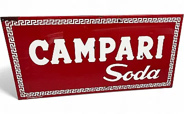 Campari Soda sign in enameled metal, 1960s