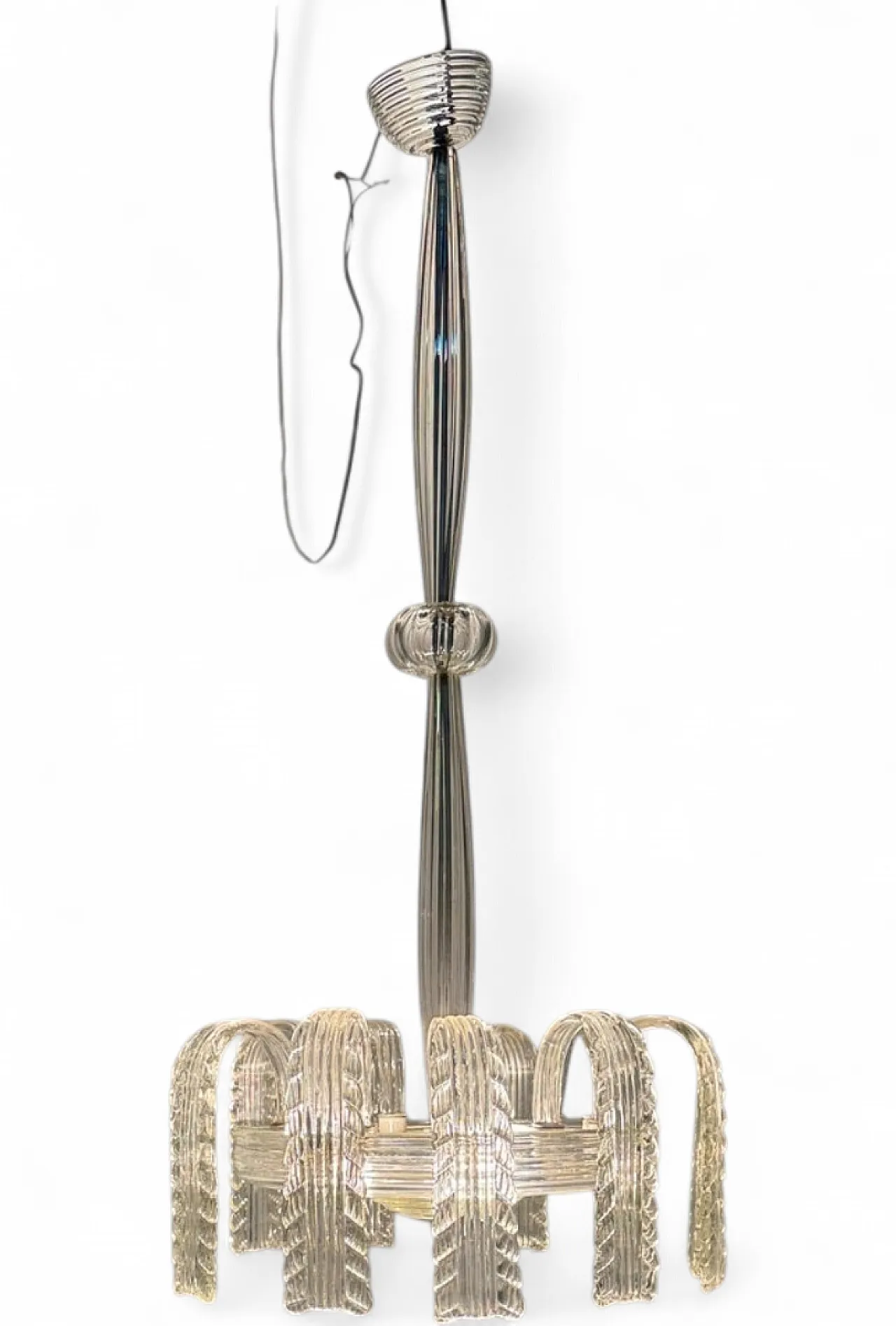 Lampadario in vetro di Murano di Venini, anni '40 12