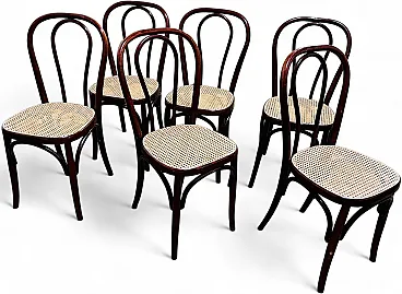 Art Nouveau bistro chair with Vienna straw seat by Michael Thonet for Thonet, 1930s
