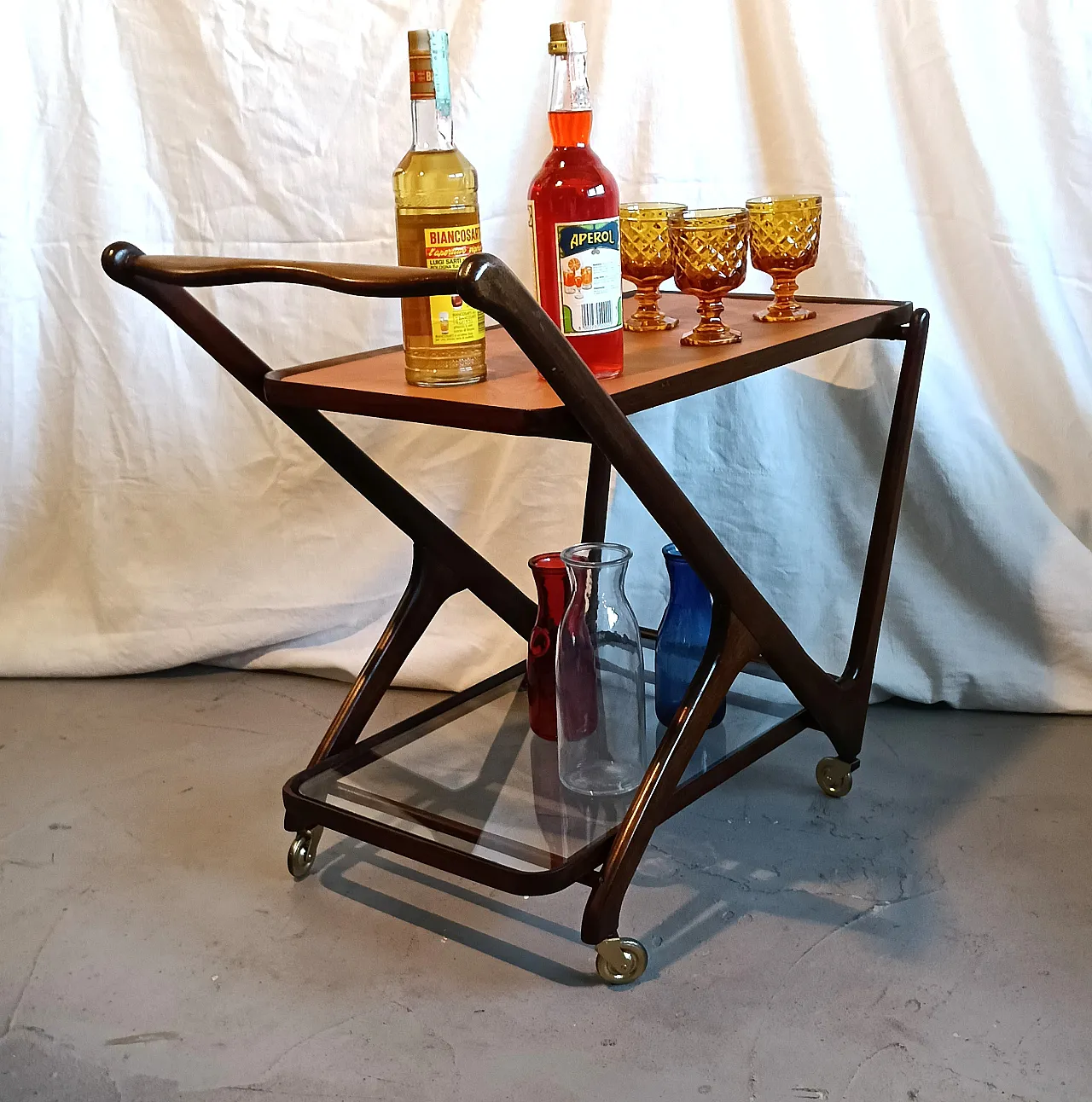 Ico Parisi style service trolley,  1960s 7
