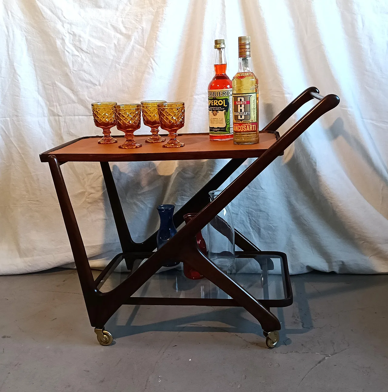 Ico Parisi style service trolley,  1960s 10