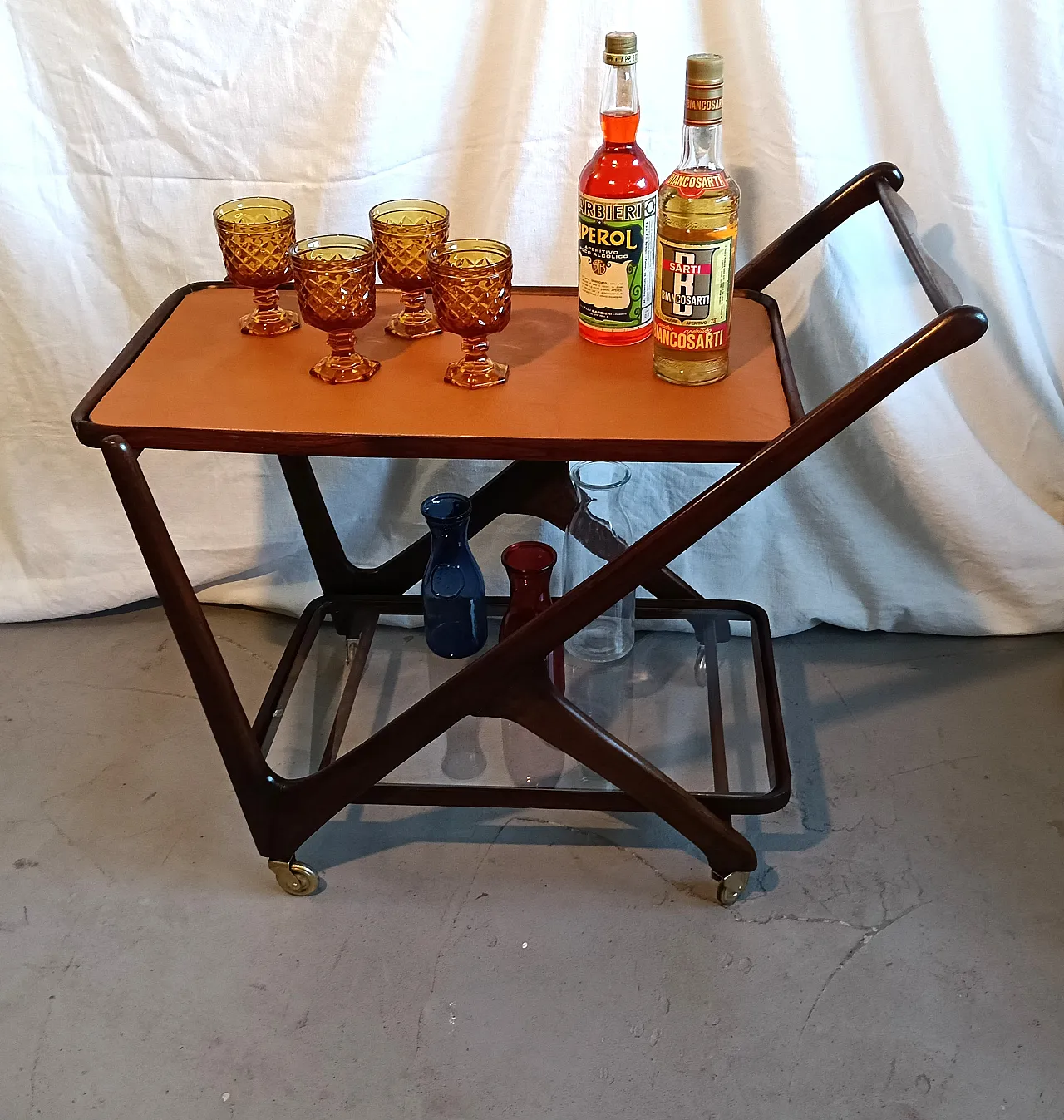 Ico Parisi style service trolley,  1960s 13