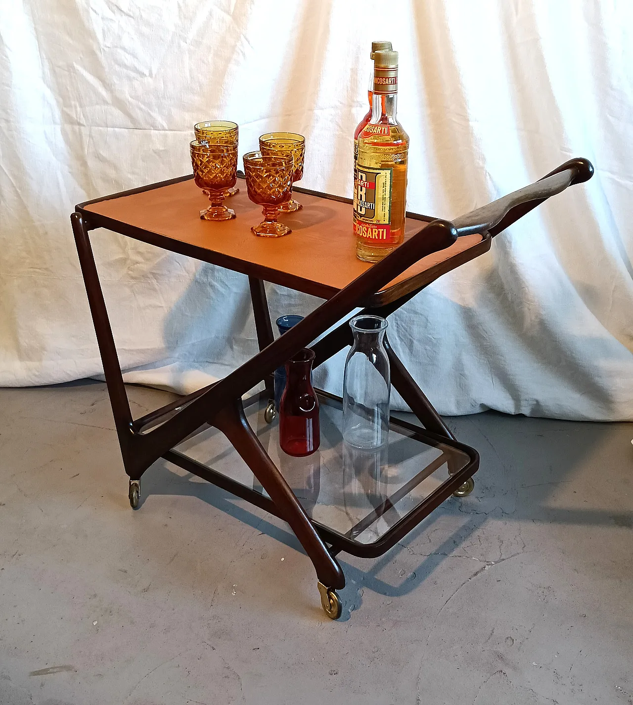 Ico Parisi style service trolley,  1960s 14