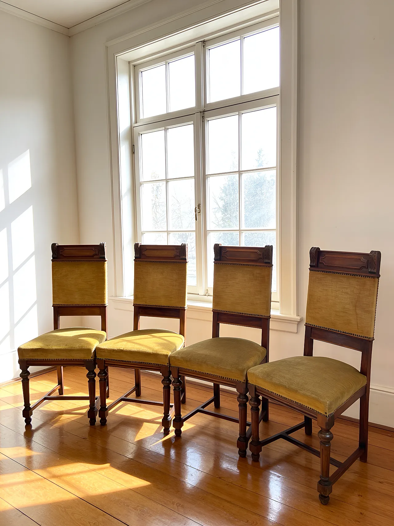 set of four Victorian dining chairs 2