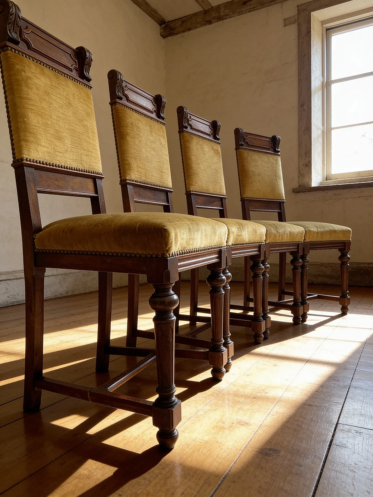 set of four Victorian dining chairs 7