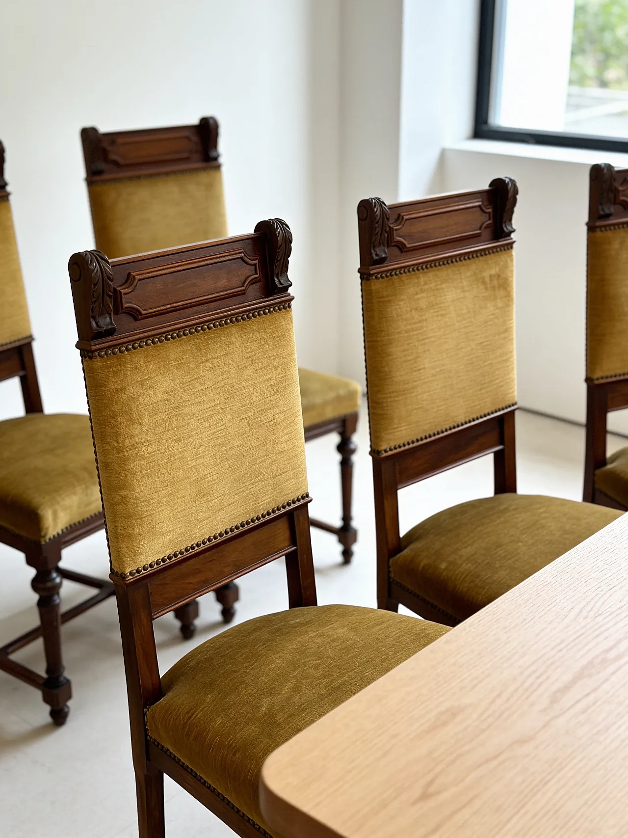 set of four Victorian dining chairs 8