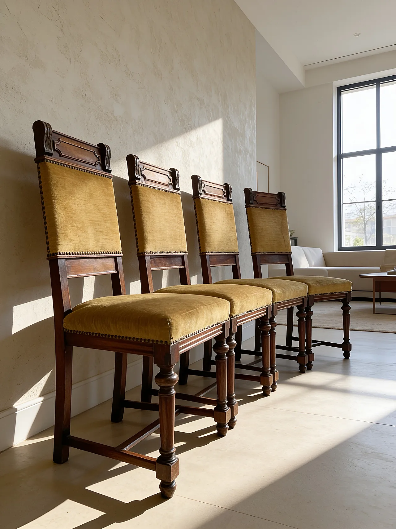 set of four Victorian dining chairs 10