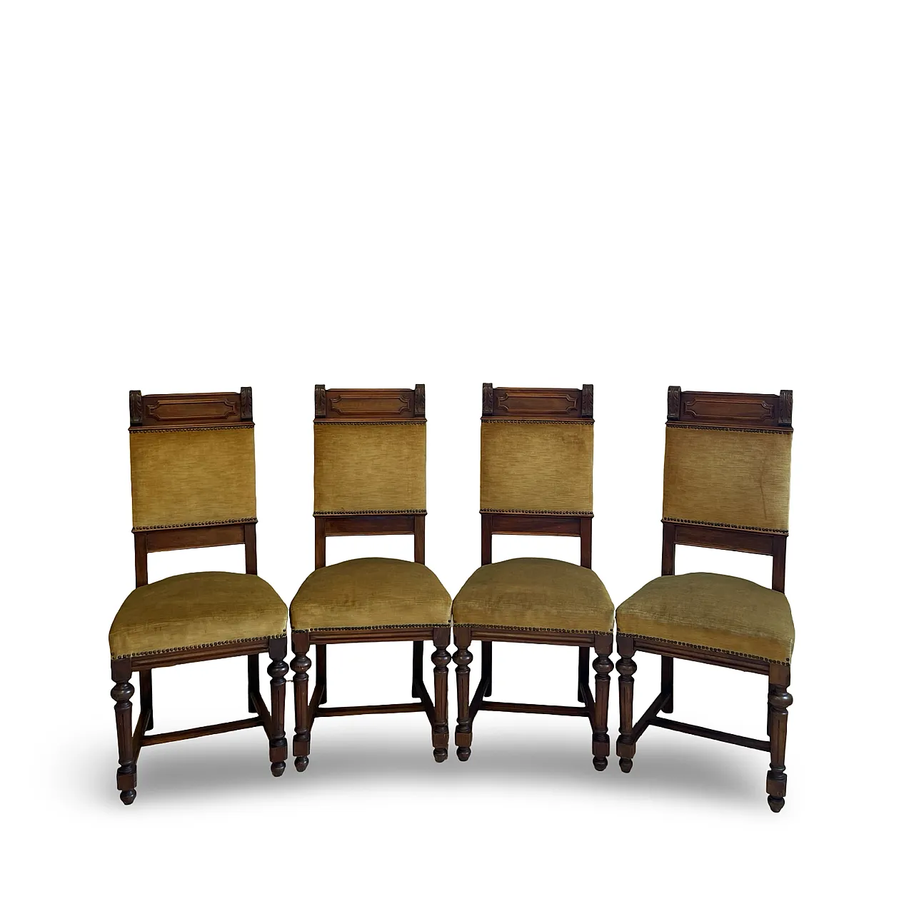 set of four Victorian dining chairs 11
